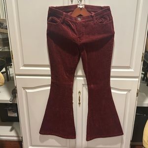 Flare corduroy pants Maroon